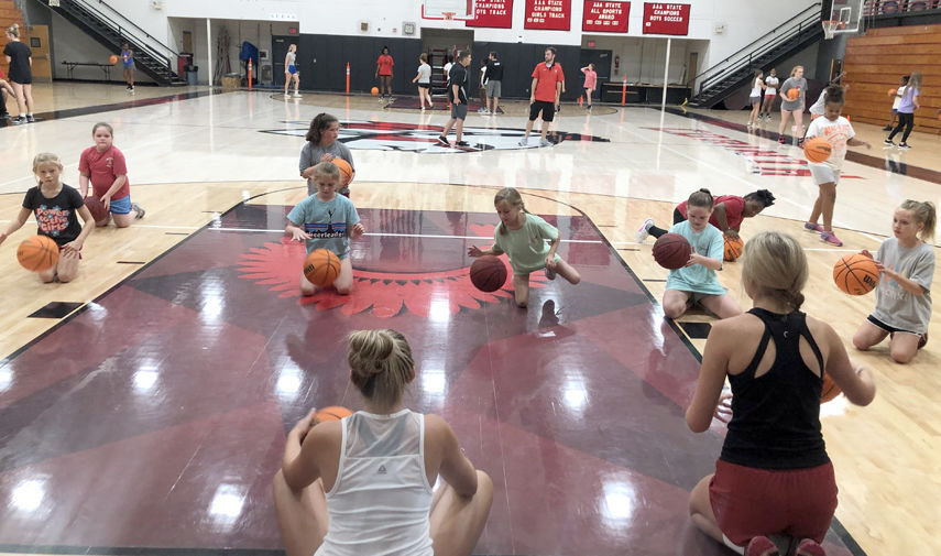 Little Warrior campers learn basketball fundamentals